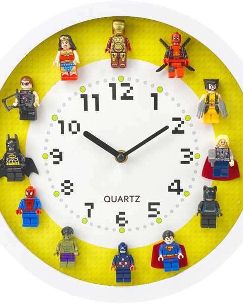 Superhero Building Block DIY Wall Clock - Hollywood Box