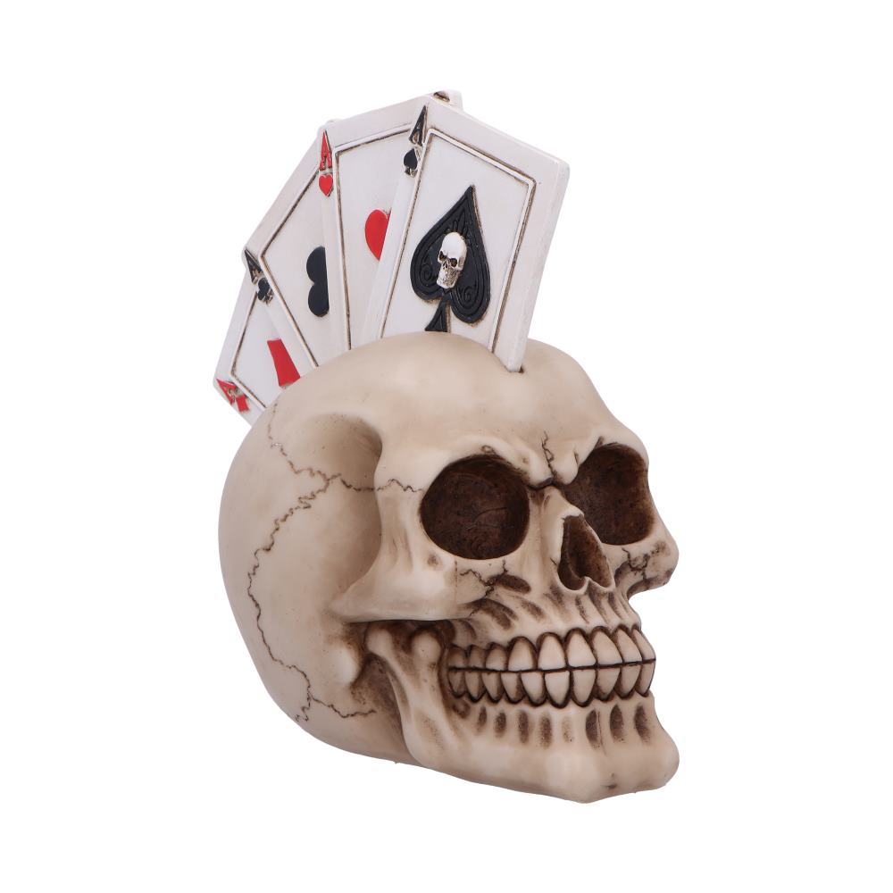 Four of a Kind Playing Cards Skull Head 19cm