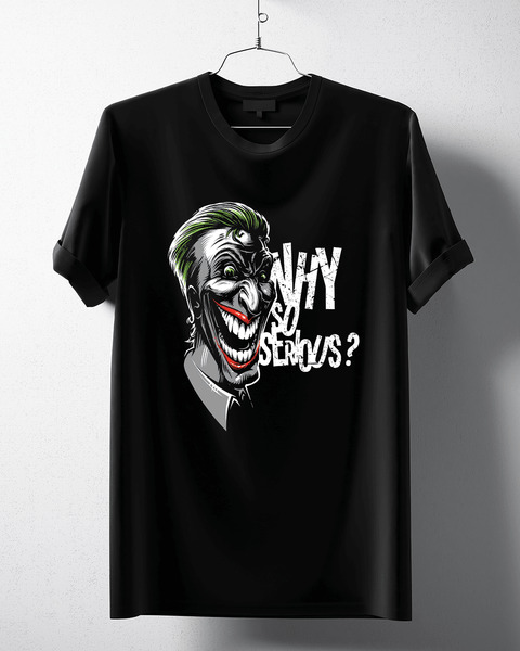 Why So Serious? Joker Face T-Shirt - Hollywood Box