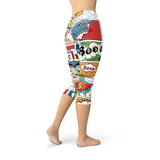 Womens Comic Book Capri Leggings - Hollywood Box