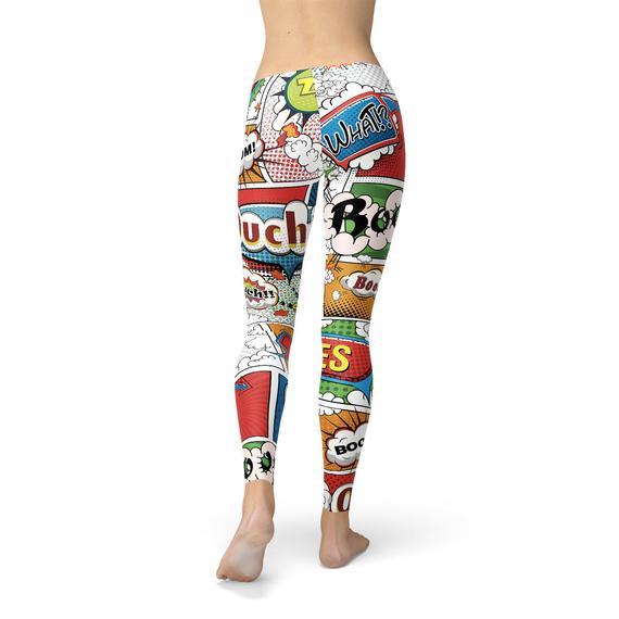 Womens Comic Book Leggings - Hollywood Box