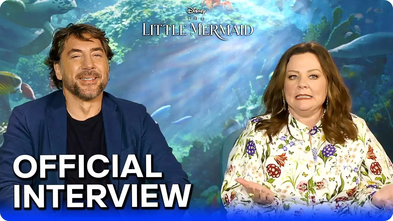 THE LITTLE MERMAID (2023) Melissa McCarthy & Javier Bardem Official Interview