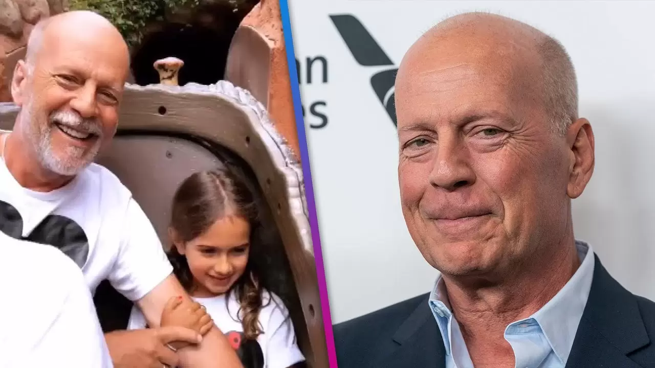 Bruce Willis ALL SMILES Riding Splash Mountain With Family