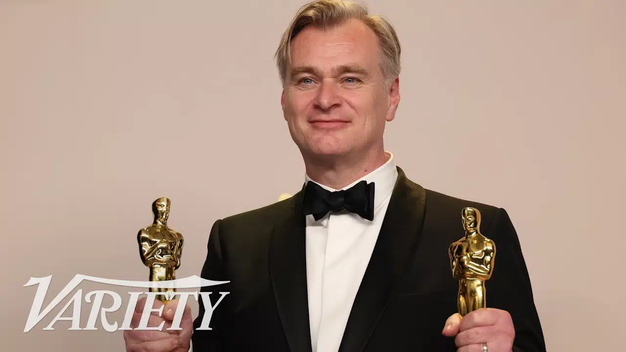 Christopher Nolan Says “It’s a Thrill” to be an Oscar Winner – Full Oscars Backstage Speech